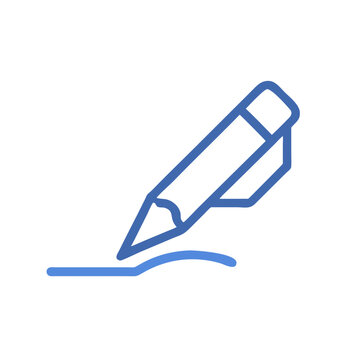 recommend clip art: Pen signing a contract line icon