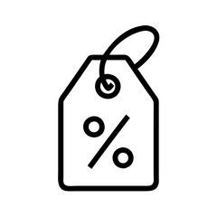 
Discount Tag Percent Sale Icon Vector Outline