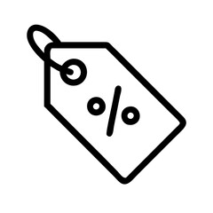 
Discount Tag Percent Sale Icon Vector Outline