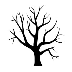 tree silhouette vector illustration 