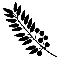 Vector Illustration of Botanical Leaf Branch