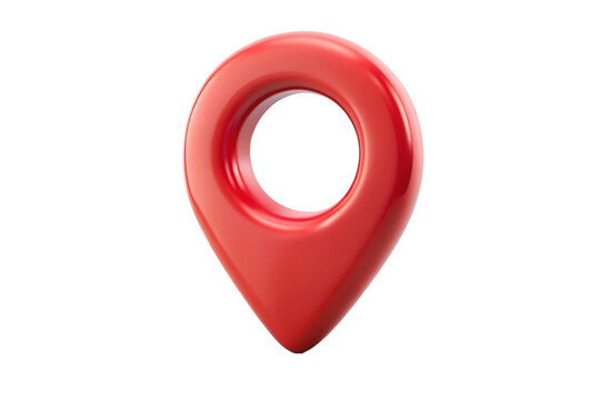 3d red map pointer