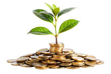 tree growing from coins