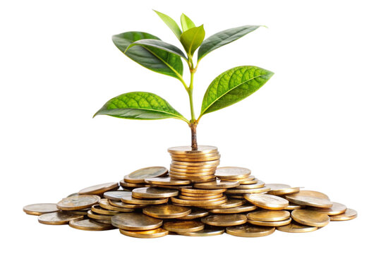 tree growing from coins