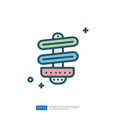 This image features a stylized illustration of a spiral shape composed of colorful bands, suggesting a playful or abstract design, possibly for decoration or branding.