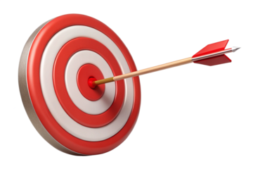 red dart hitting the target