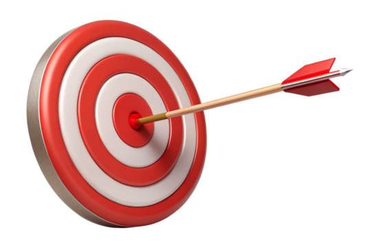 red dart hitting the target