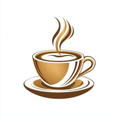 Obraz premium Design of coffee icon logo illustration isolated on white background