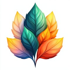 Fototapeta premium Design of leaf icon logo illustration isolated on white background