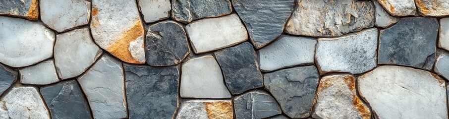 Panoramic stone wall