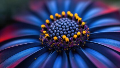 A close-up of a vibrant flower with intricate details and colors.