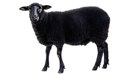 black sheep isolated on white background 