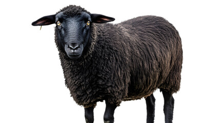 black sheep isolated on white background 