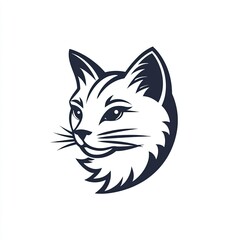 Obraz premium Cat logo logotype, symbol icon design, isolated on white background