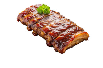 grilled meat with vegetables isolated