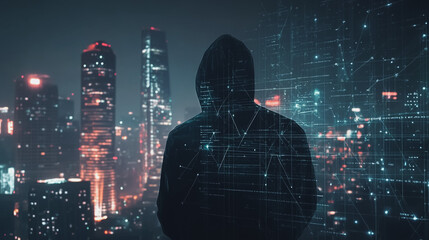 Hacker are planning to hack and attack networks and cyber security , innovative Smart city and...