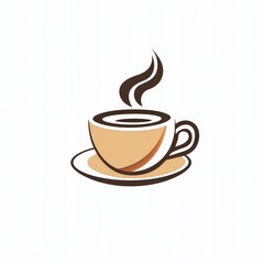 Design of coffee icon logo illustration isolated on white background