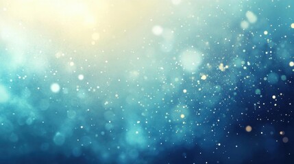 Obraz premium Abstract blue background with soft bokeh lights and shimmering effects.