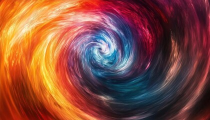 A swirling cosmic vortex of vibrant colors and dynamic energy.