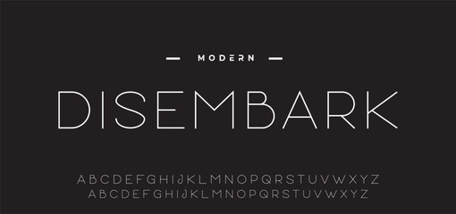 Obraz premium Abstract modern urban alphabet fonts. Typography sport, technology, fashion, digital, future creative logo font.