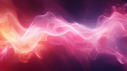 Fototapeta premium Abstract Pink and Orange Wave Energy Flow