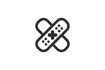 creative medical bandage icon and logo vector illustration