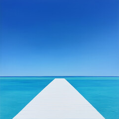 Fototapeta premium Private Island Jetty Providing Exclusive Access and Scenic Views for Luxury Getaways