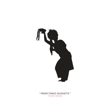 traditional pendet dance icon vector