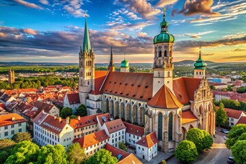 Augsburg Cathedral Germany, High Resolution Photo,  Gothic Architecture, Religious Building, Interior, Exterior,  Medieval Church,  German Landmark,  Bavaria Tourism,  Historical Site,  