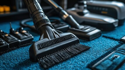 Close-up of a Vacuum Cleaner Brush and Attachments