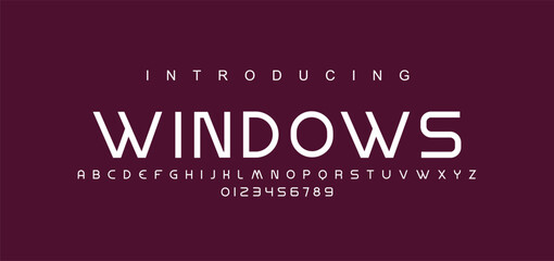 Creative font. Modern abstract digital tech font. Logo creative font, type, technology, movie, digital, music, movie. Fonts and illustration in vector format.