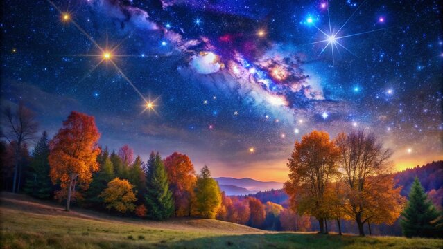 Autumn Taurus Constellation Guide: Stargazing Map, Night Sky Photography, Celestial Chart