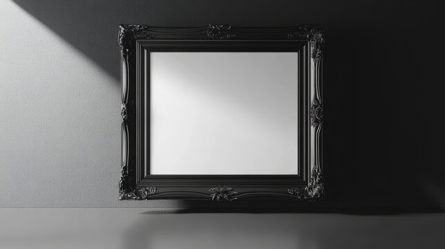 premium award frame presentation, metallic edge detailing, blank white interior, professional studio lighting, formal dark clothing, confident display pose, warm gray backdrop