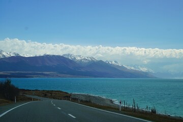 lake and mountains