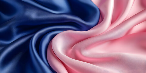 Obraz premium Pink and Blue Silk Fabric Texture Illustration