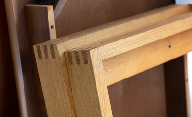 Moving, relocation or furniture in storage, with wood joints. 