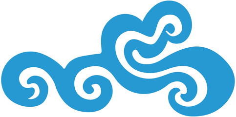 Chinese wave cloud icon
