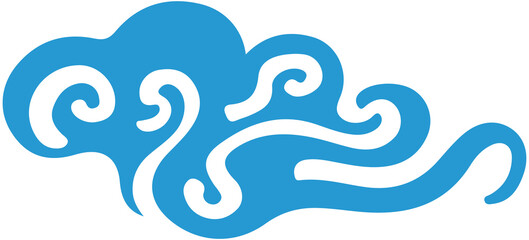 Chinese wave cloud icon
