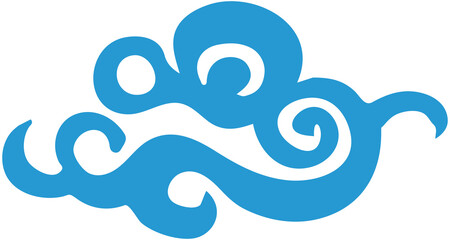 Chinese wave cloud icon
