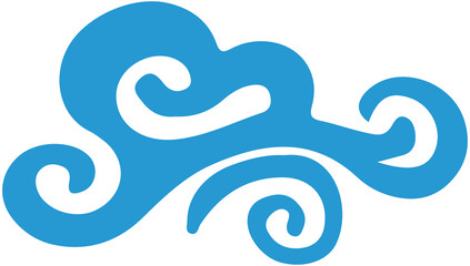 Chinese wave cloud icon

