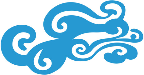 Chinese wave cloud icon

