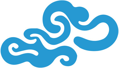 Chinese wave cloud icon
