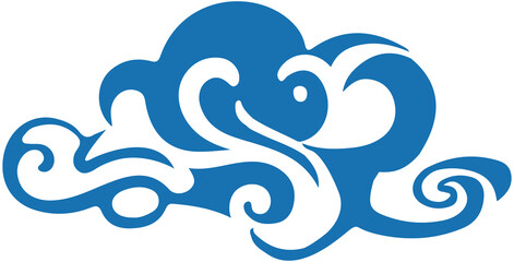 Chinese wave cloud icon
