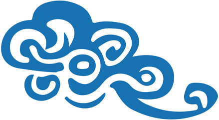 Chinese wave cloud icon
