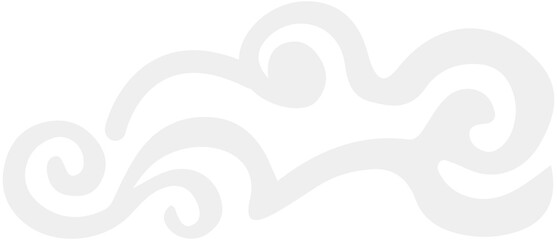 Fototapeta premium Chinese Smoke cloud Icon