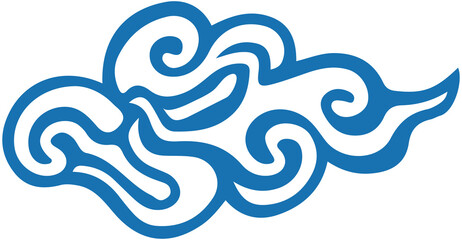 Chinese wave cloud icon
