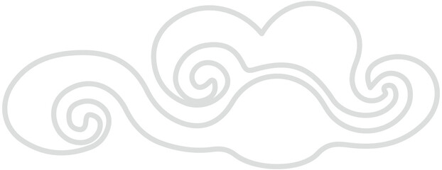Chinese Cloud outline icon
