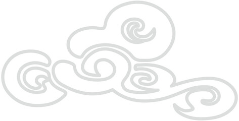 Fototapeta premium Chinese Cloud outline icon 