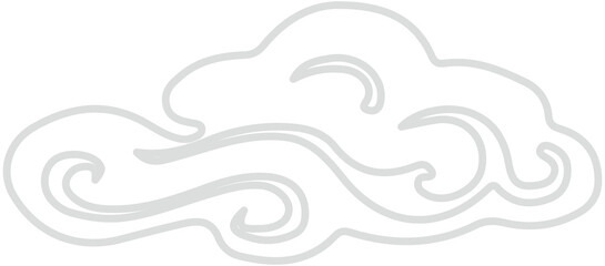 Chinese Cloud outline icon
