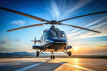 Black Helicopter Hovering, Modern Aircraft, Aerial Photography, Sky Background, Copter Image,  Helicopter View,  Aviation Photography, Aircraft Image, Flight, Rotorcraft,  Helicopter Wallpaper
